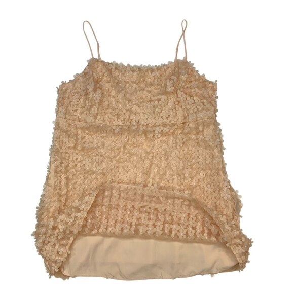 Anthropologie 3D Floral Embellished Mini Dress XL Peach NEW - Picture 7 of 14